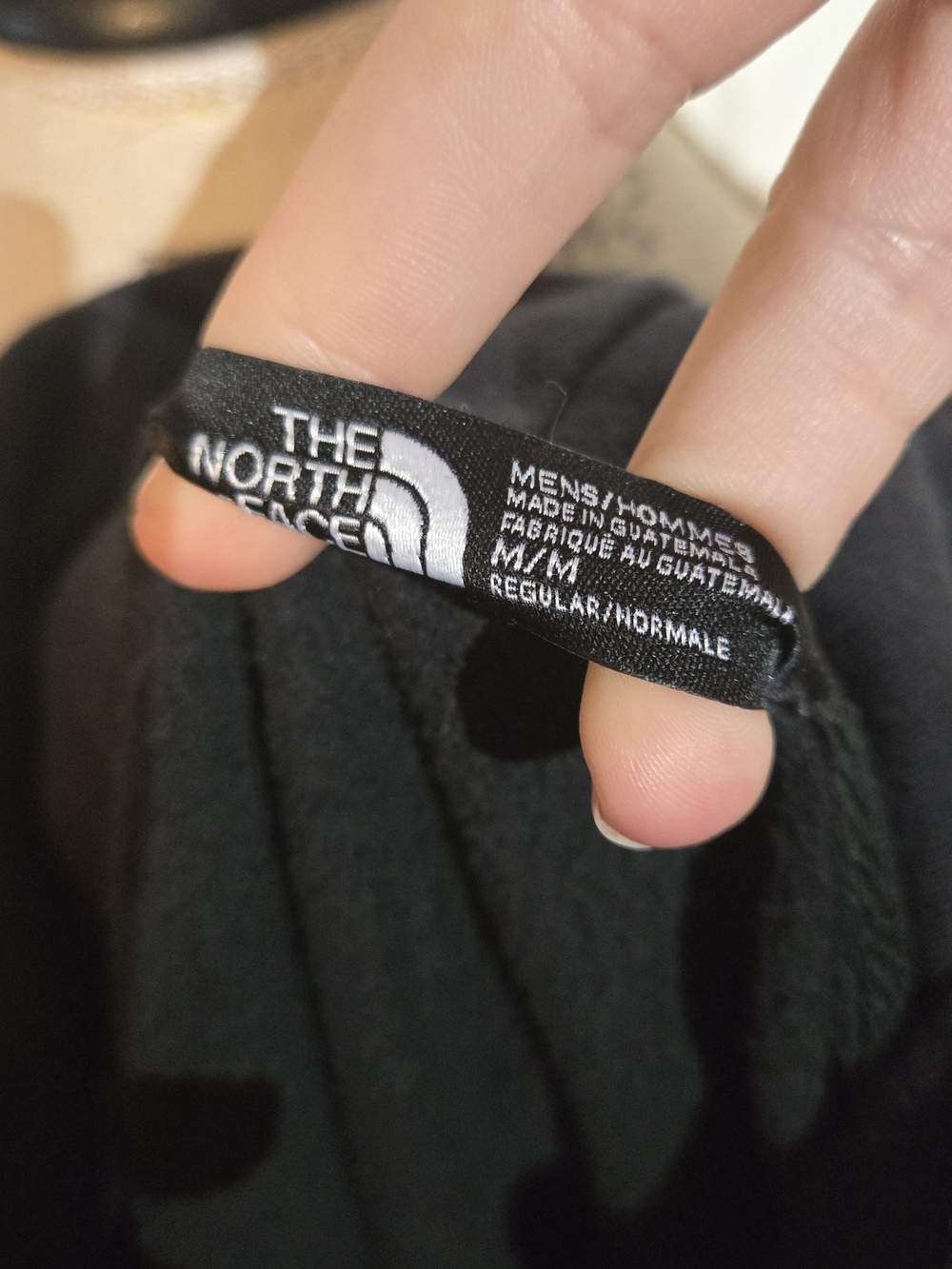 The North Face Black Hoodie with Multicolor Flag Logo and Red Drawcords - Picture 4 of 4